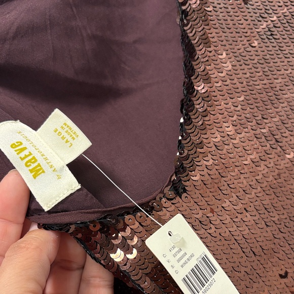 MARVE CHOCOLATE BROWN SEQUIN FORMAL/COCKTAIL NEW YEARS DRESS. - Picture 2 of 7